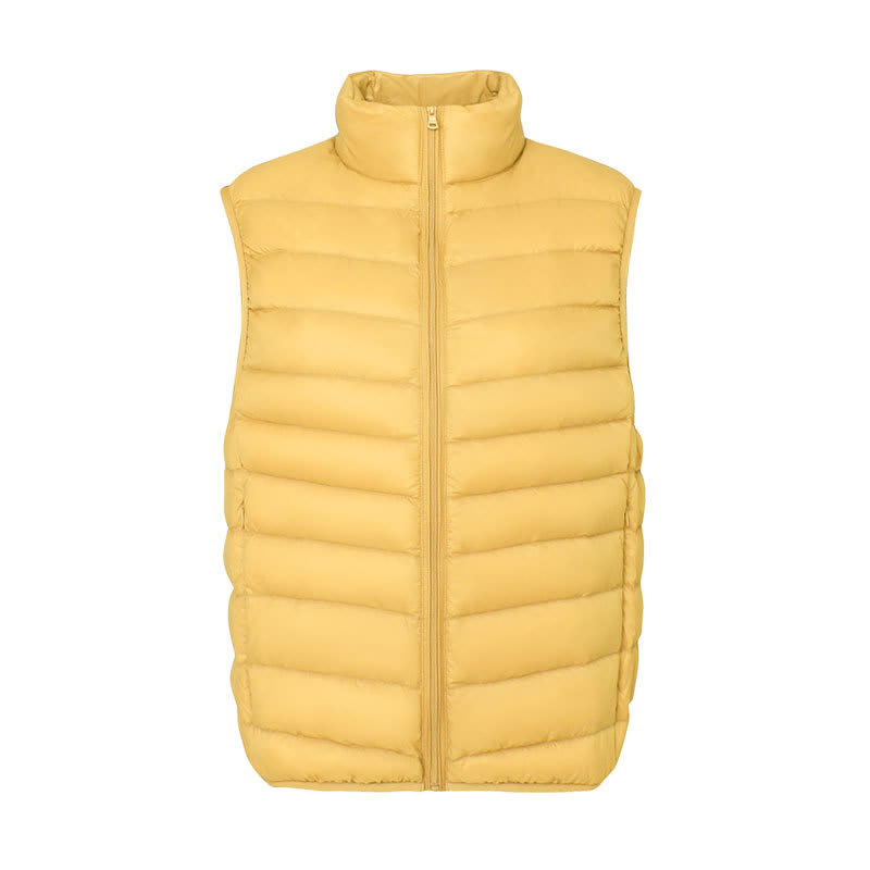 Stand Collar Outer Wear Slimming Plus Size Down Vest Vest view 1
