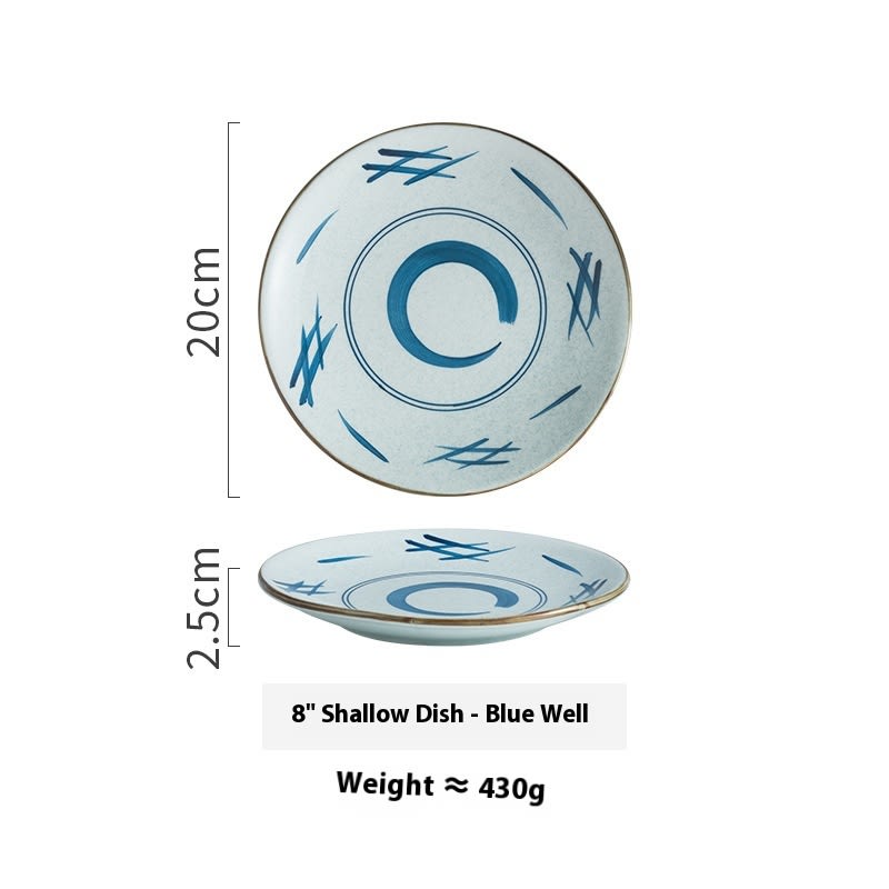 Creative Ceramic Round Shallow Household Western Cuisine Steak Plate view 38