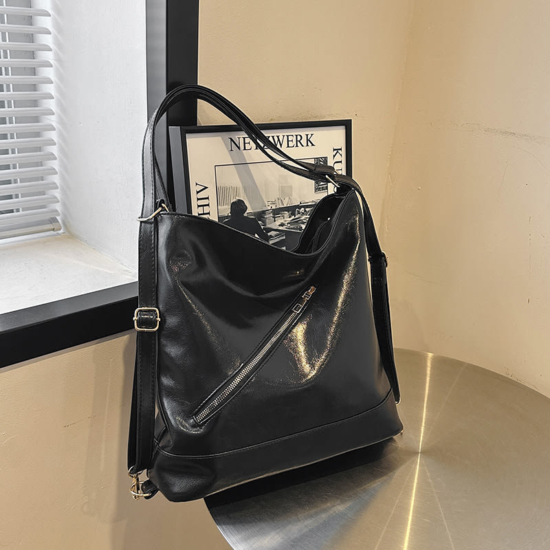 Retro Commuter Texture Large Capacity Korean Style Messenger Bag view 5
