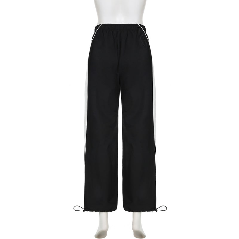American Street Style Stitching Lightweight Woven Pants Low Waist Loose Casual Pants view 16