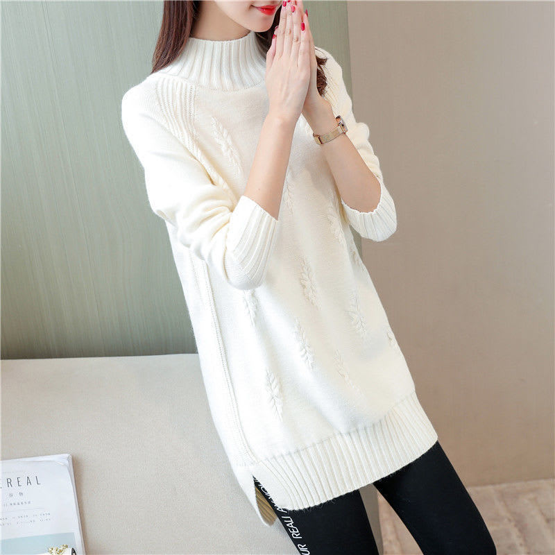Women's Sweater Mid-length Loose Korean-style Thick Bottoming Shirt view 13