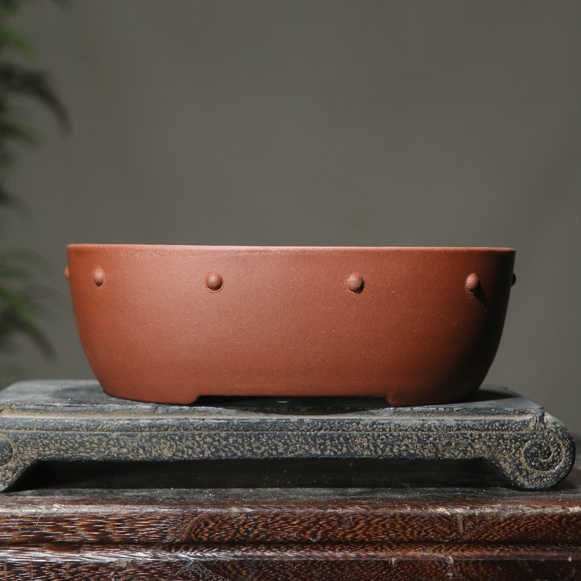 Purple Sand Flower Pot Oval Handmade view 4