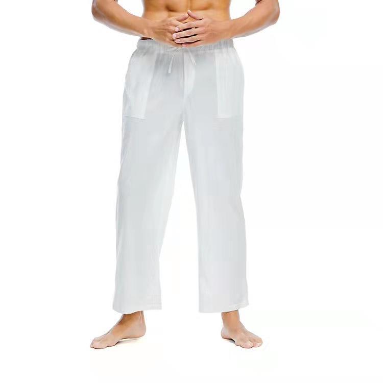 Casual Linen Cotton Trousers For Men view 6