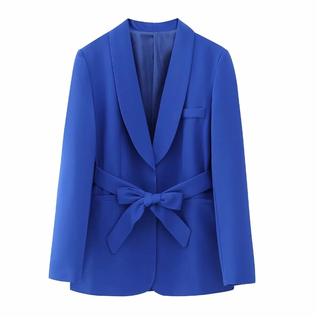 Women's French Style With Belt Dress Small Suit Jacket Casual Trousers view 16