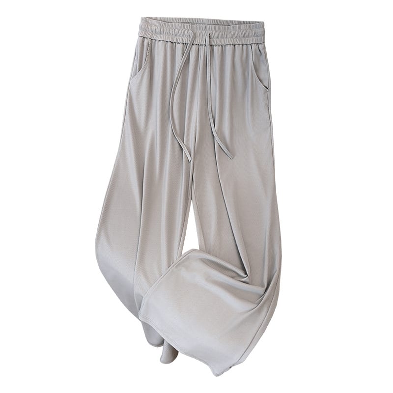 Women's Thin Summer High Waist Skinny Pants Loose Ice Silk Trousers view 5