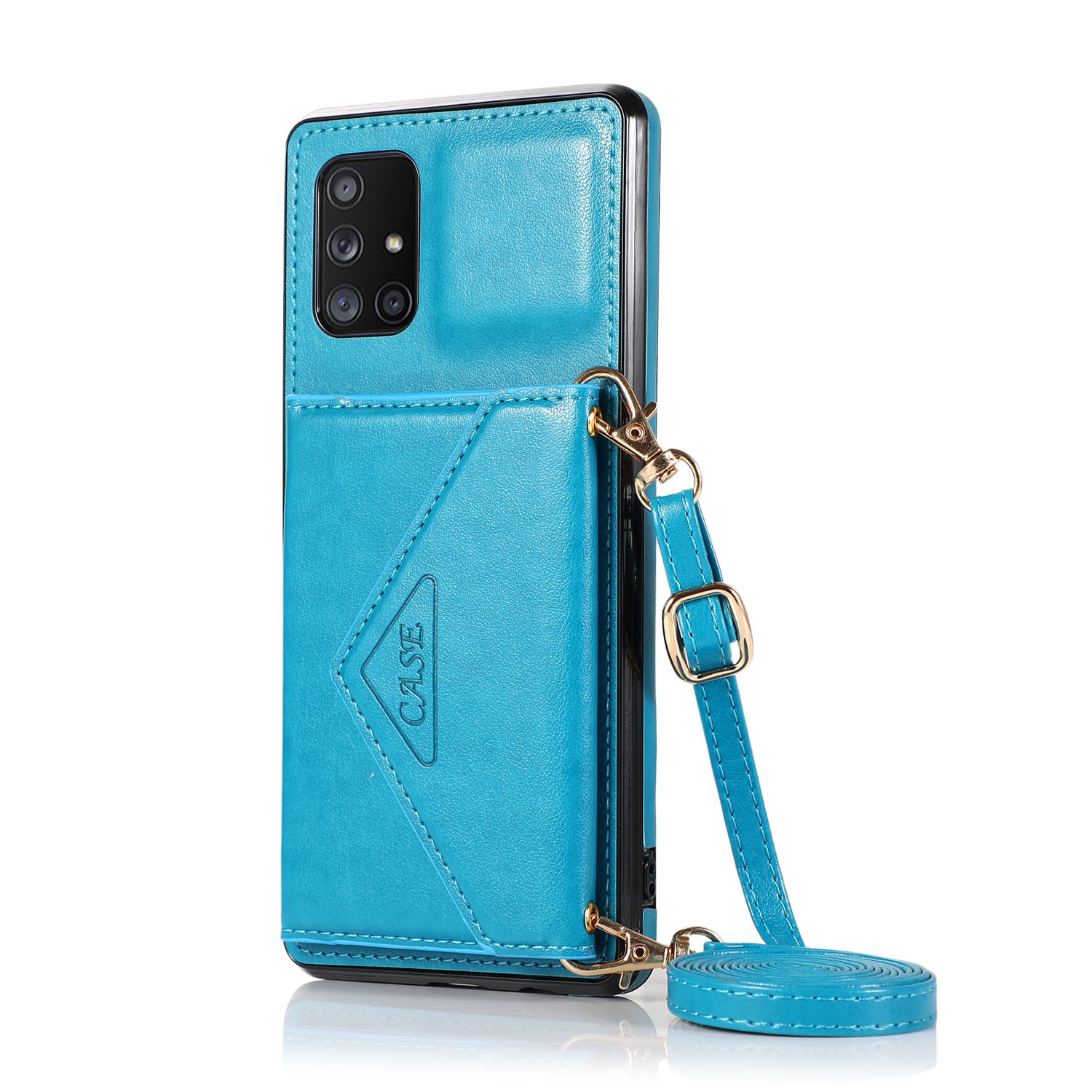 Triangle Slope Over One Shoulder Mobile Phone Multi-function Cover Wallet Card Leather Case view 10