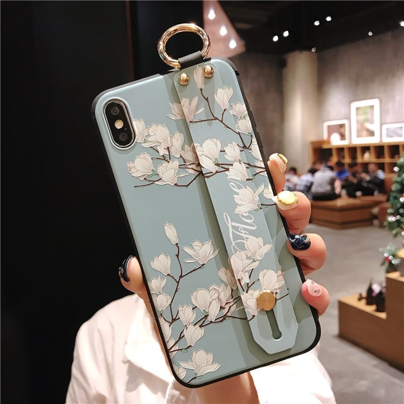 Wrist Strap Bracket Apple 12 Phone Case Color Ethnic Style Black And White Stripes view 13