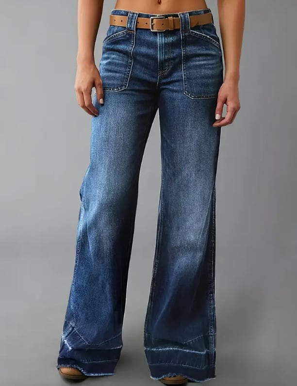 Retro High Waist Straight Loose Slimming And All-matching Jeans view 4