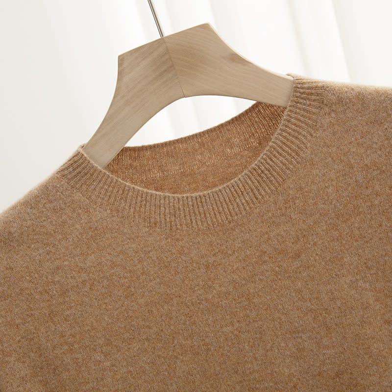 Knitted Short Sleeve Pure Wool Sweater Men's Round Neck view 4