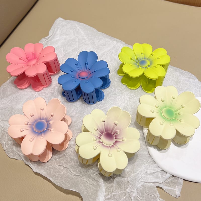 Frosted Large Egg Flower Barrettes Women view 9