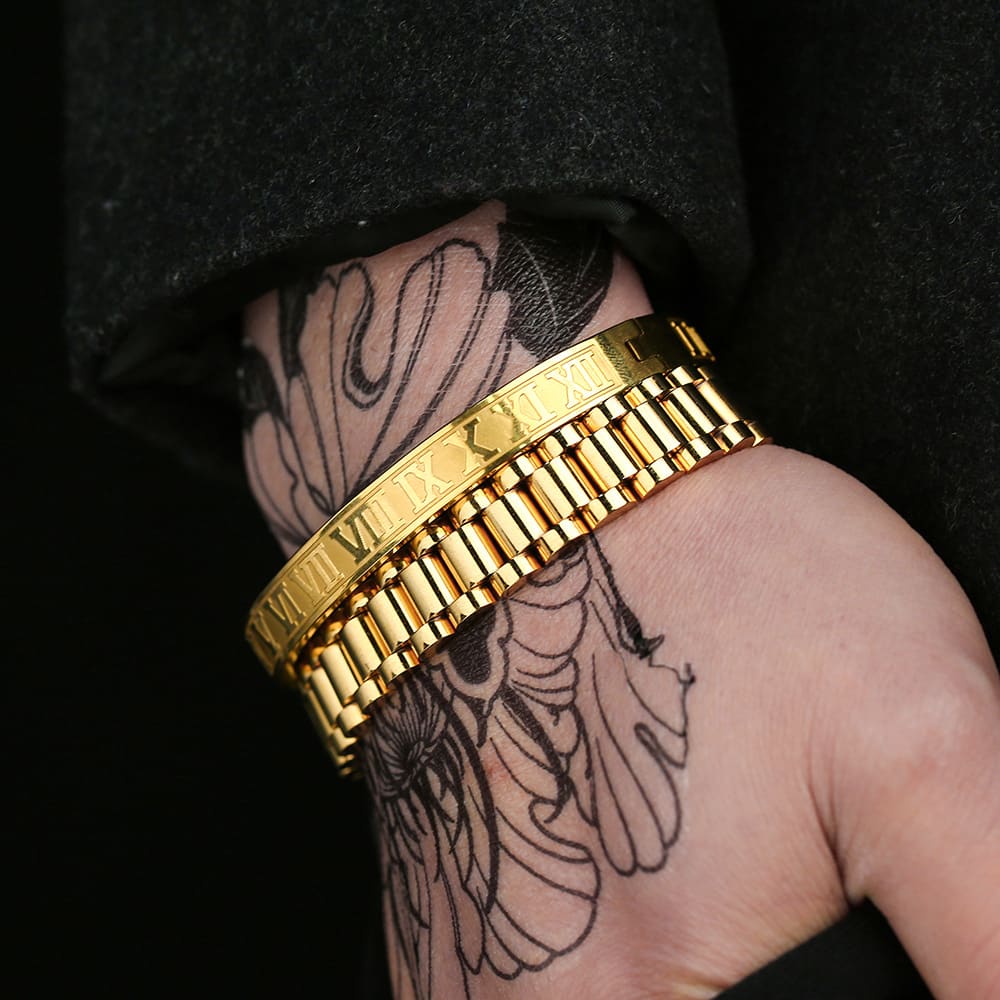 Titanium Steel Bracelet Suit Punk Creative Personality Roman view 39