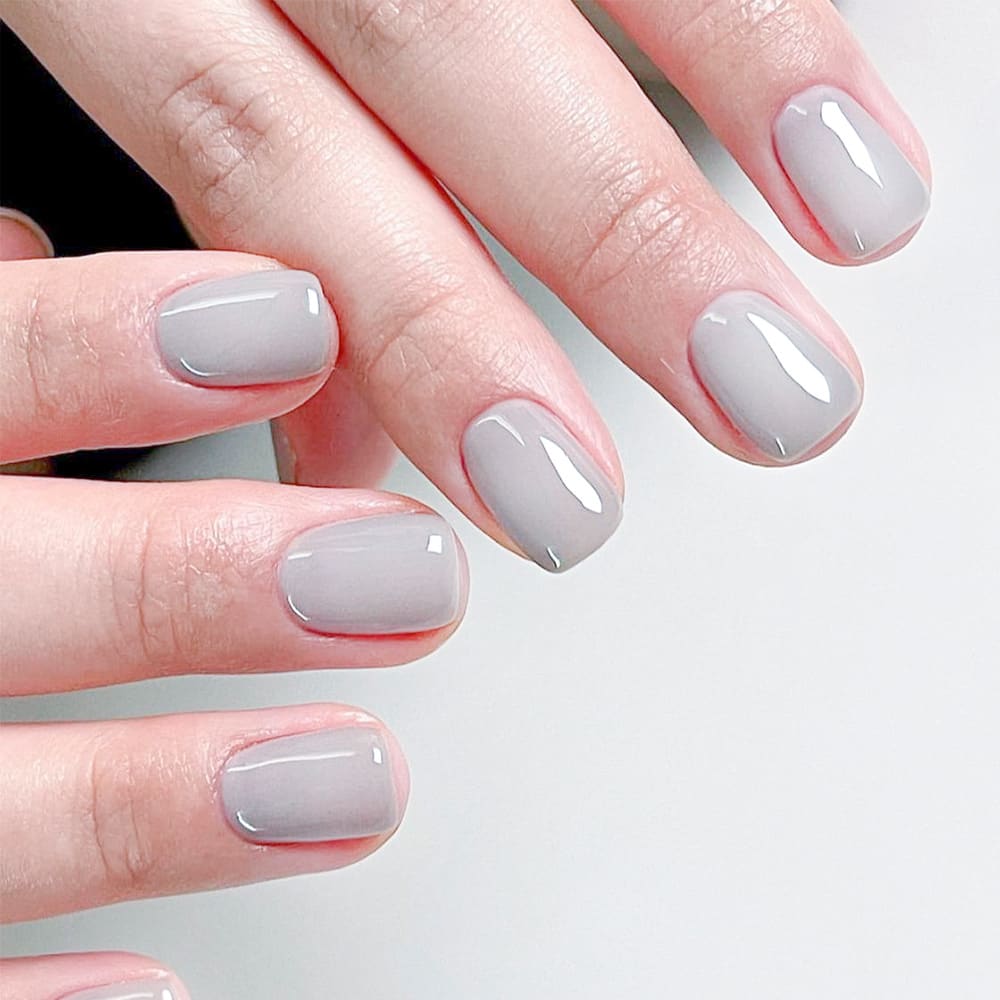 Classic Solid Color Fake Nails Color Short Square view 13