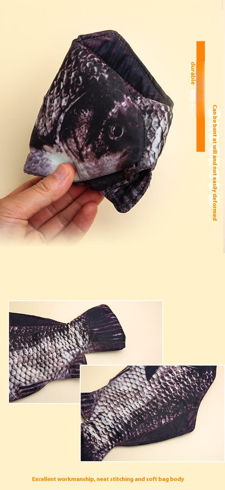 Creative Large Capacity Student Crucian Carp Pencil Case view 5