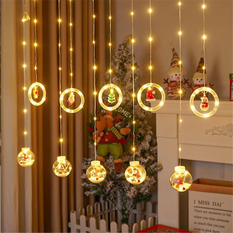 Christmas Curtain Lighting Chain Decoration view 5