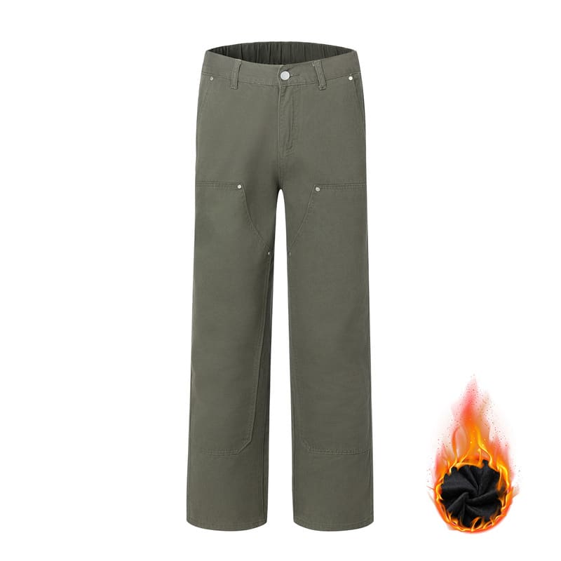 Double-knee Willow Logging Overalls Men's Loose Straight Casual Pants view 8