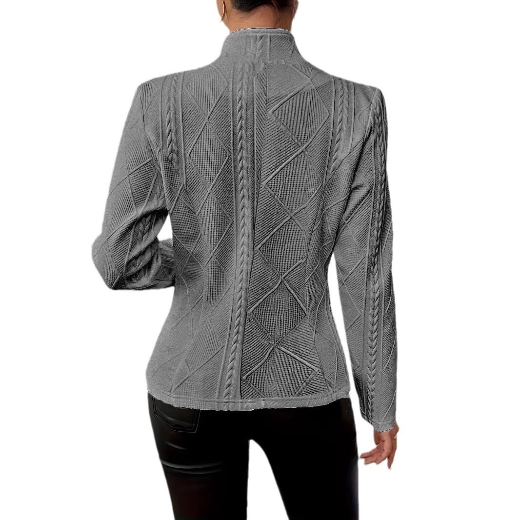 Women's Blazer Jacket Suit Coat Single-breasted Stand Collar Tops Slim Outerwear Temperament Office Jacket view 16