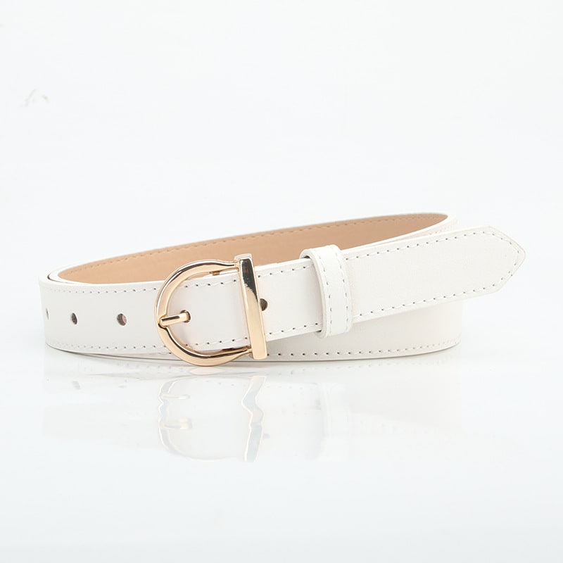 Fashionable All-match D-type Alloy Pin Buckle Women's Belt view 4