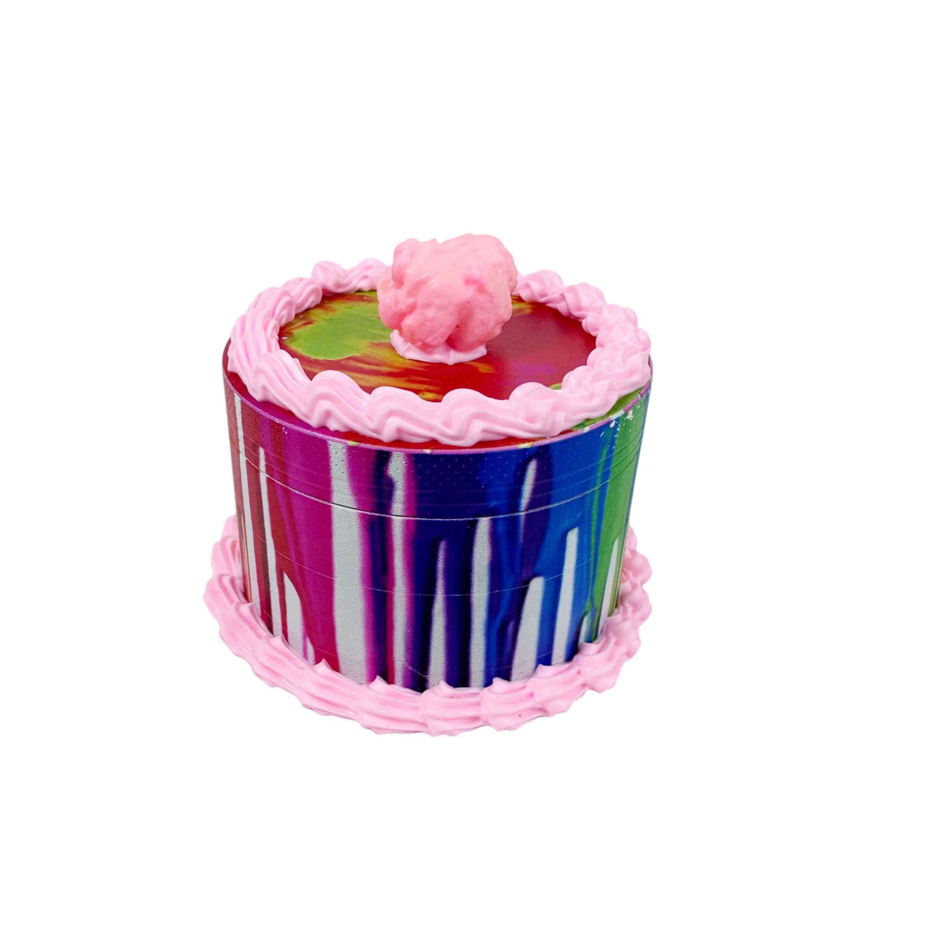 Zinc Alloy Birthday Cake Shape Smoke Eliminator Creative Household Tobacco Spice Grinder view 8