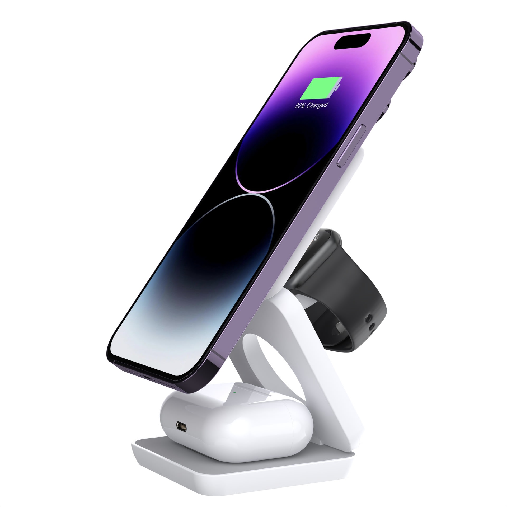 Folding Three-in-one Wireless Charger Portable Magnetic Suction view 16