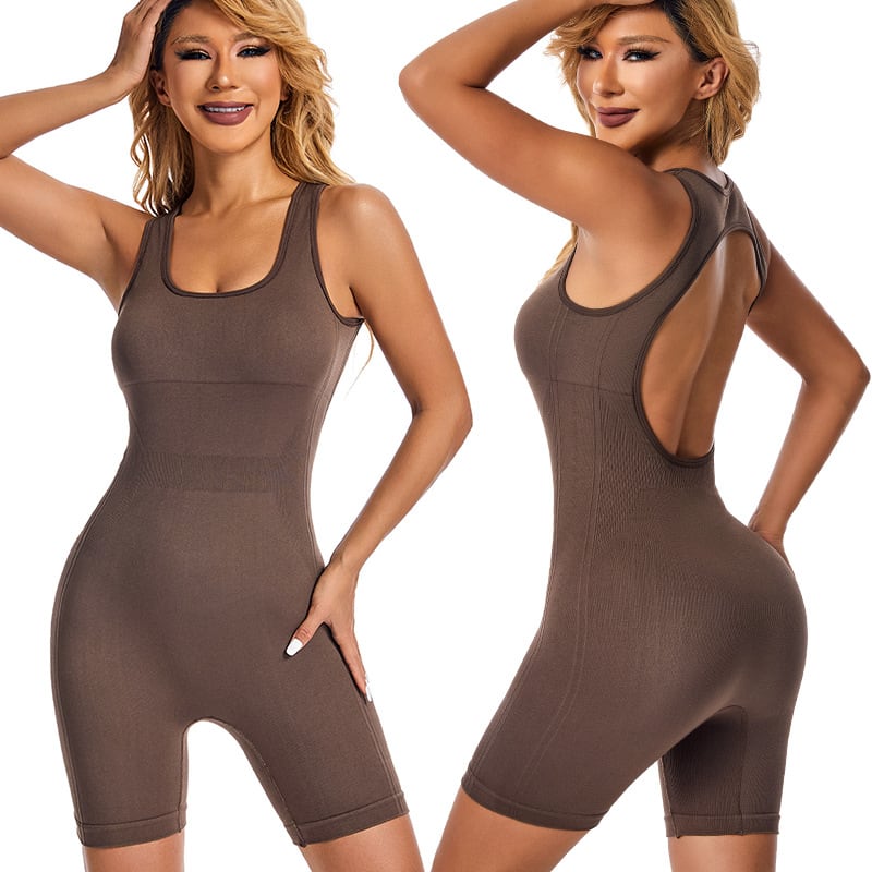 Sports Jumpsuit Hip Lifting Backless Women Elastic view 9
