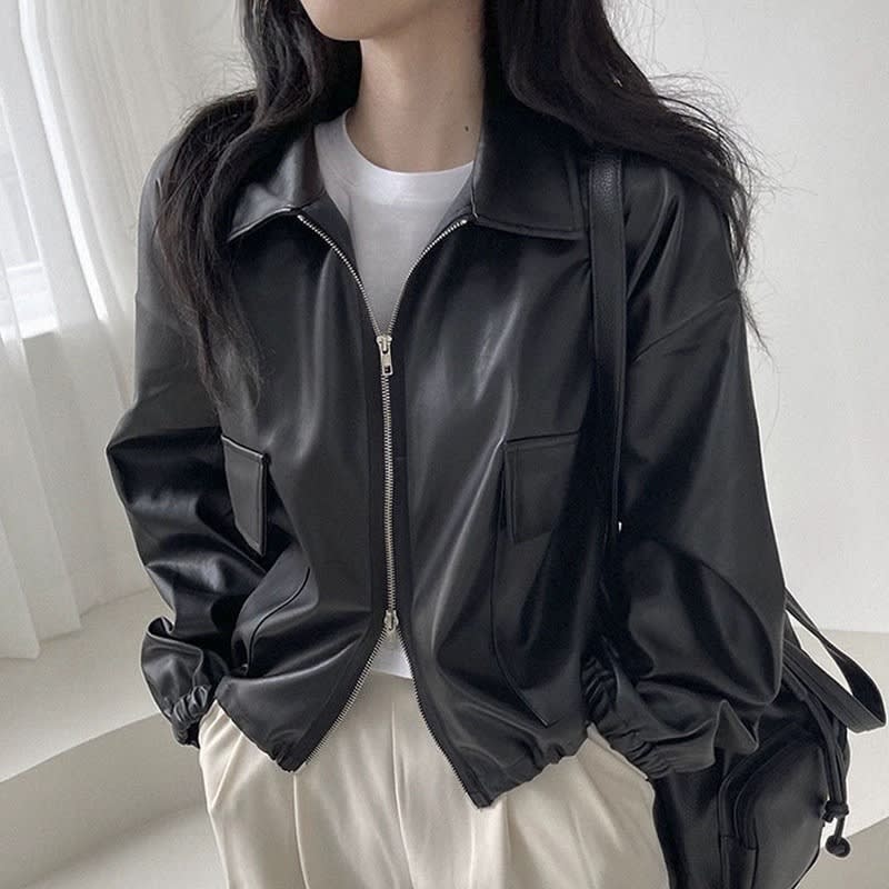 Versatile Long Sleeve Short Coat Women's Clothing view 3