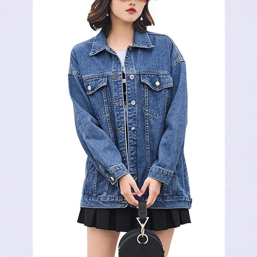 Baggy Casual Jacket Long Sleeve Plus Size Top view 2