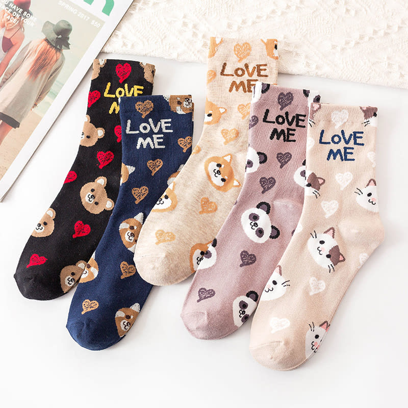 Preppy Style Wholesale Cotton Letter Animal Trendy Socks view 18