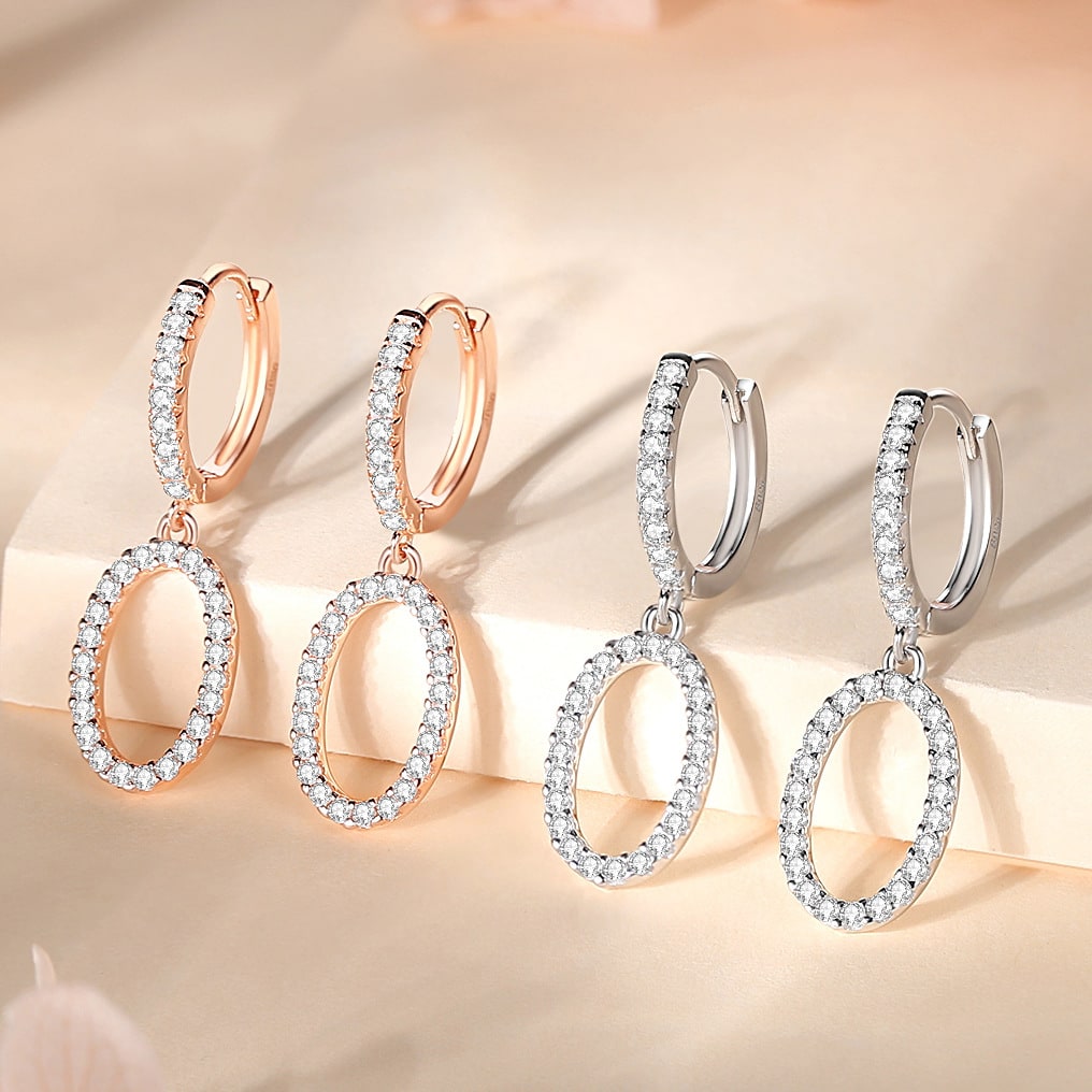 Sterling Silver 925 Light Luxury European And American Style Ring Ear Clip Women view 3