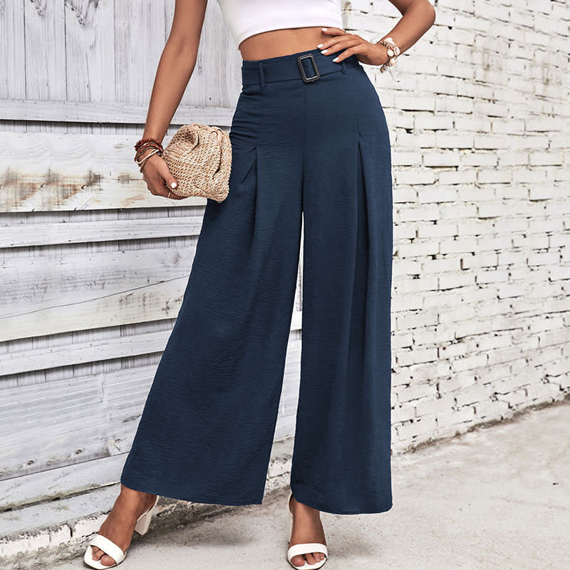Foreign Trade High Waist Wide Leg Casual Trousers view 7