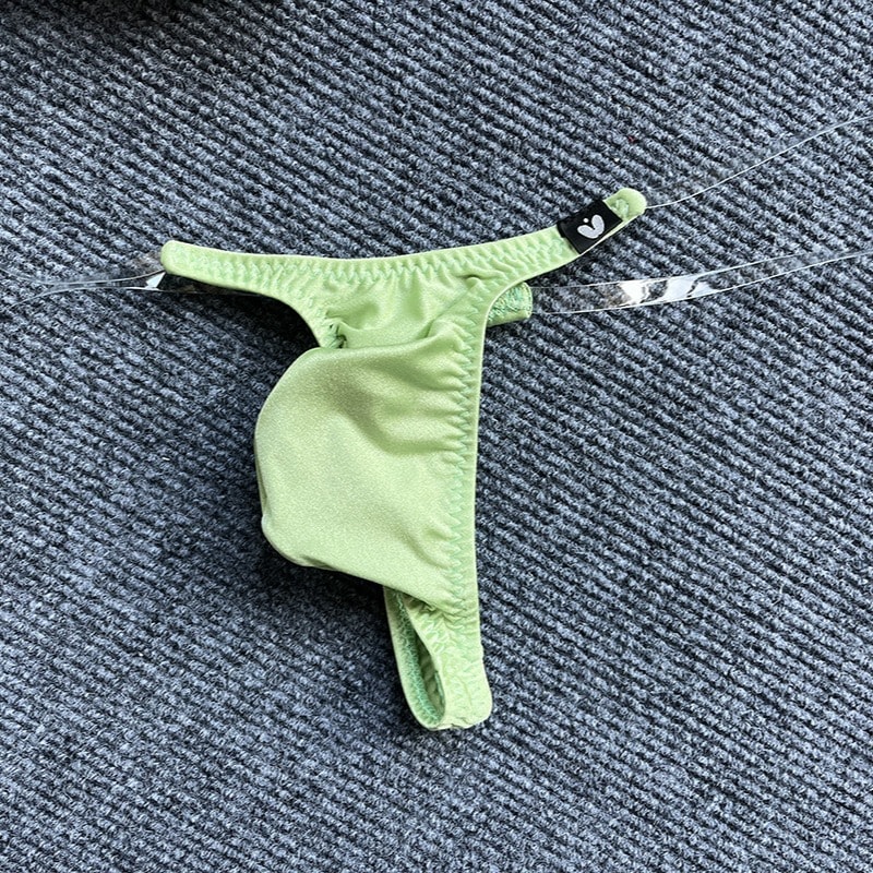 Invisible Transparent Belt Low Waist Pouch Underpants view 4