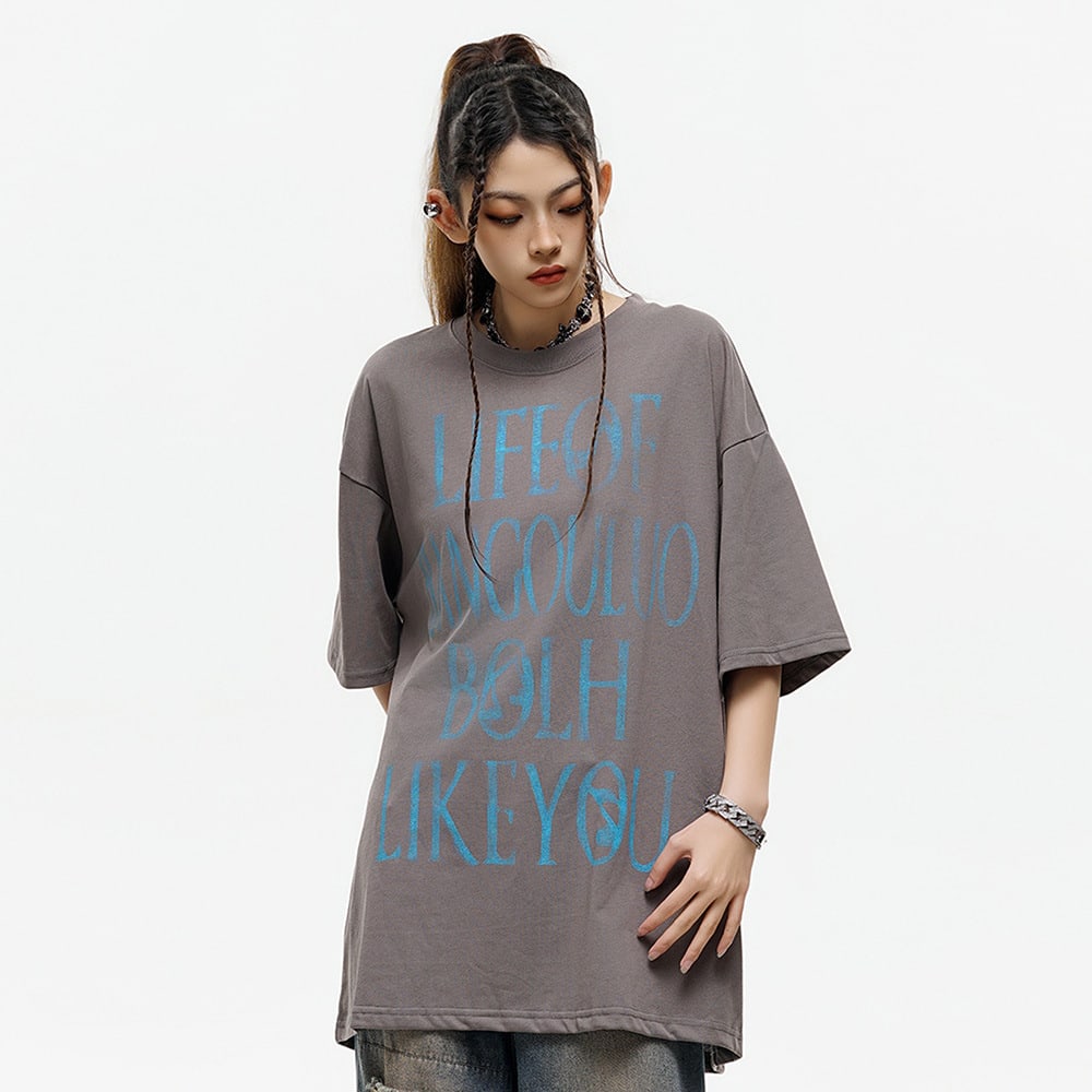 Fashion Letter Print Short-sleeve T-shirt Men view 4