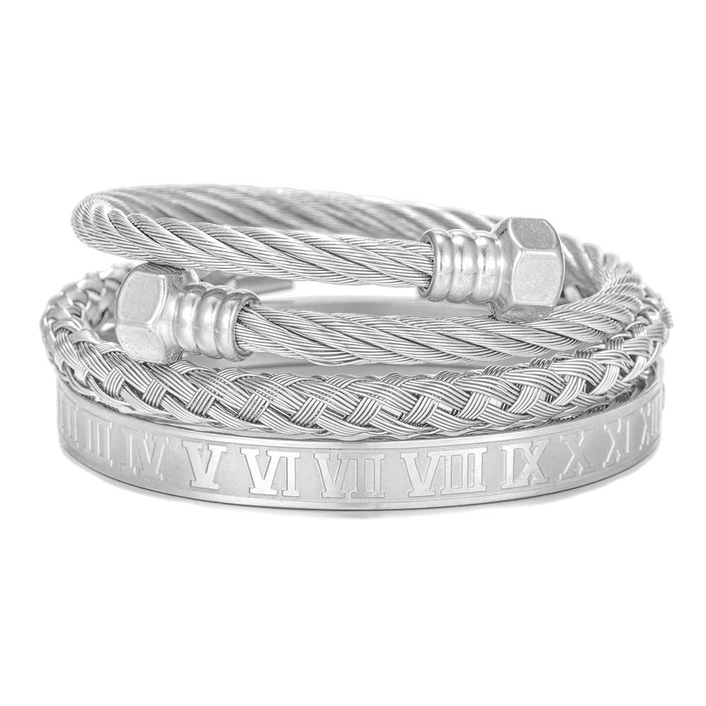 Titanium Steel Bracelet Suit Punk Creative Personality Roman view 28