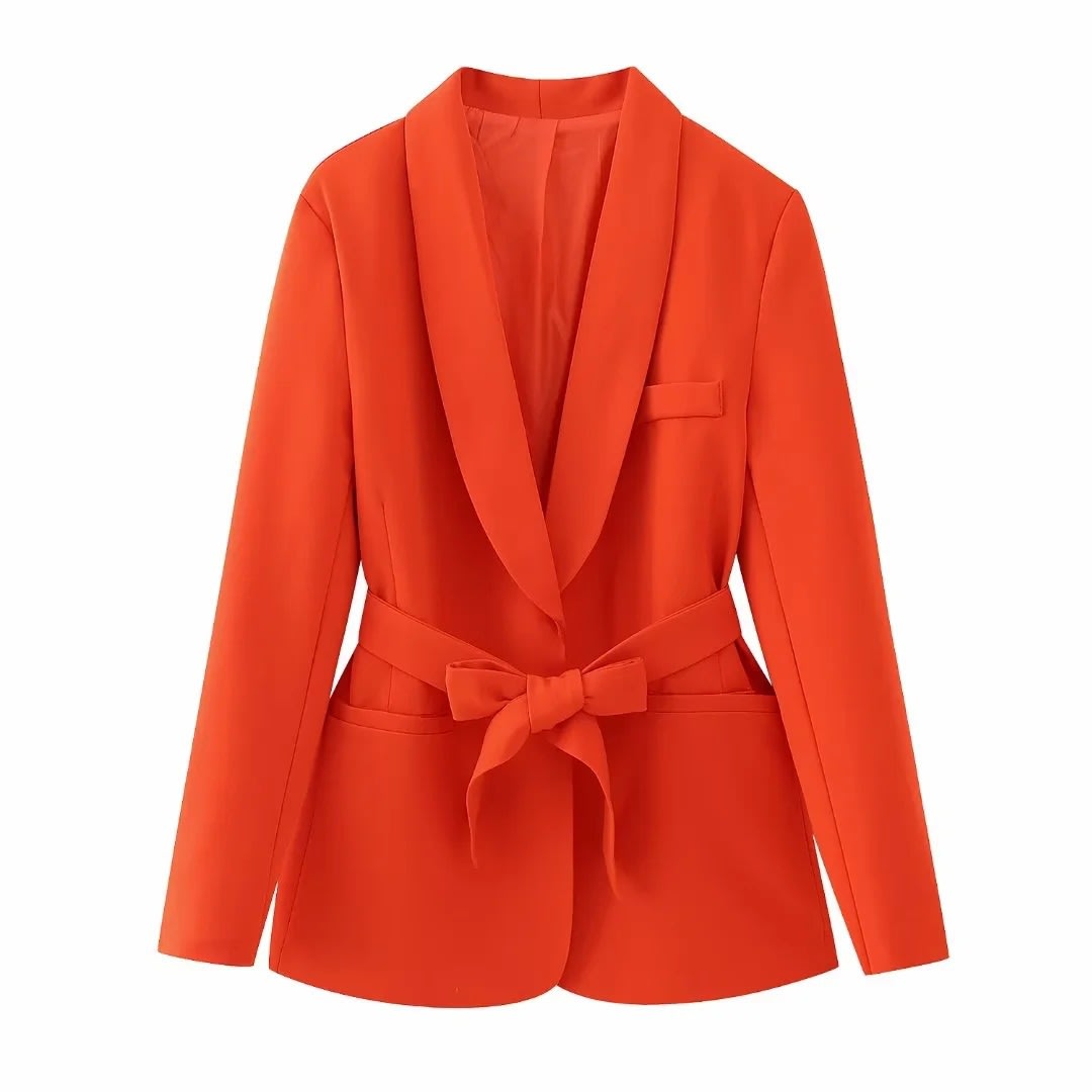 Women's French Style With Belt Dress Small Suit Jacket Casual Trousers view 2