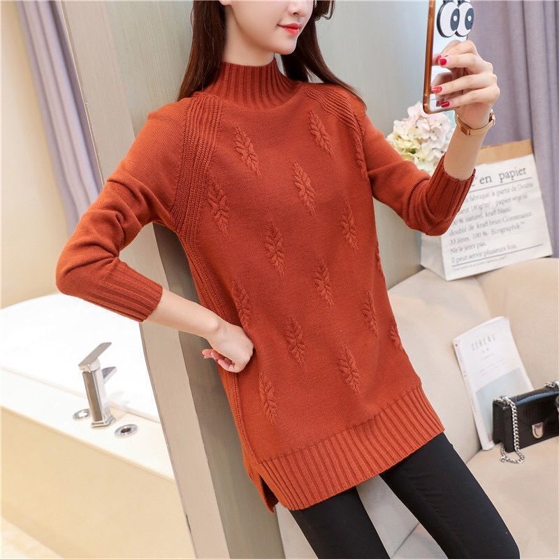Women's Sweater Mid-length Loose Korean-style Thick Bottoming Shirt view 8