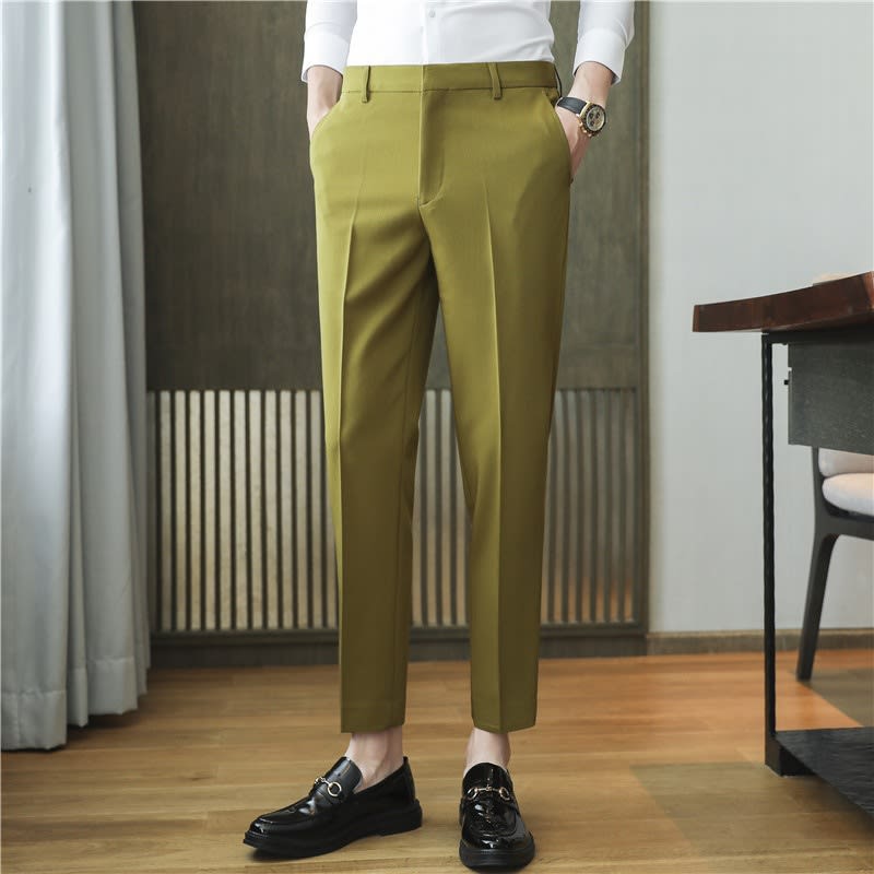Men's Springsummer Draping Solid Color Casual Suit Pants Stretch Comfortable Suit Pants Trousers view 11