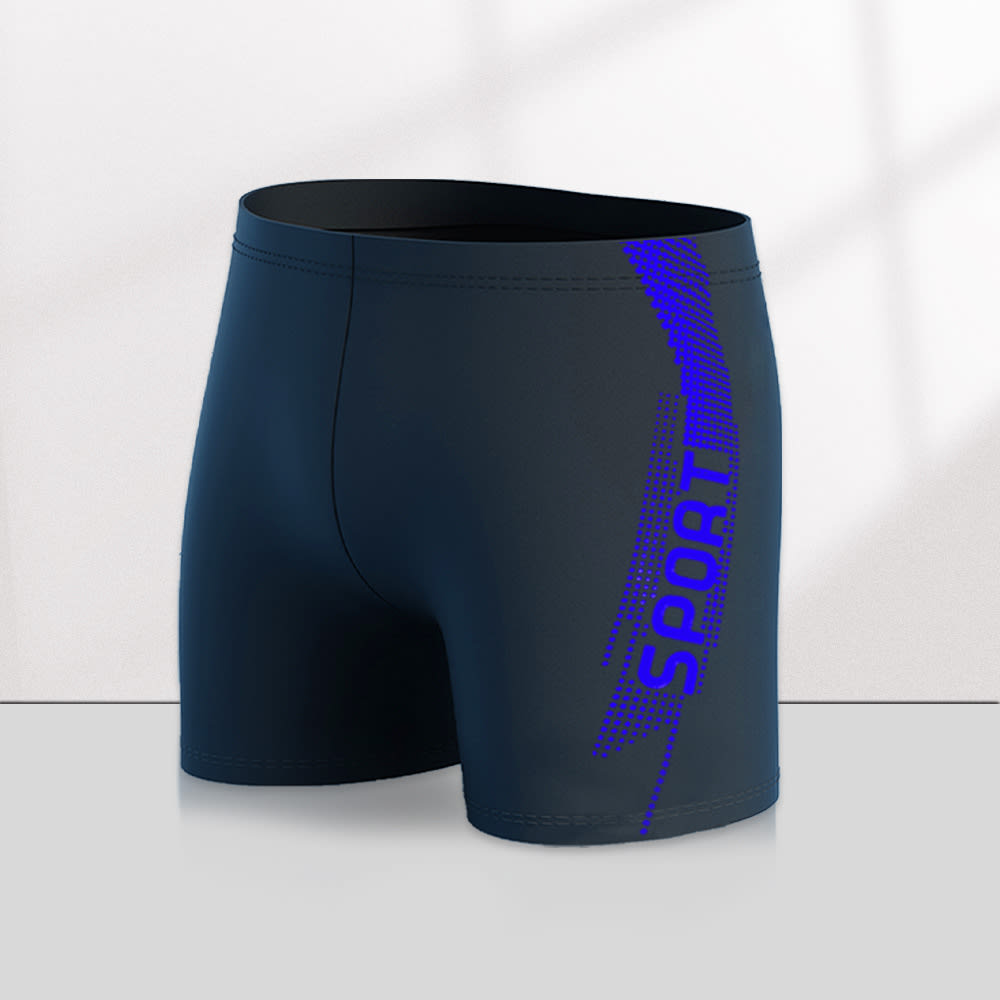 Men's Quick-drying Professional Sports Fitness High Waist Swimming Trunks view 2