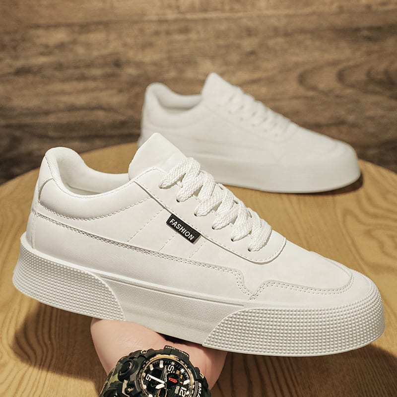 Casual Board Flat Shoes Men Breathable Thick-soled Lace-up Sneakers For Walking Running view 10