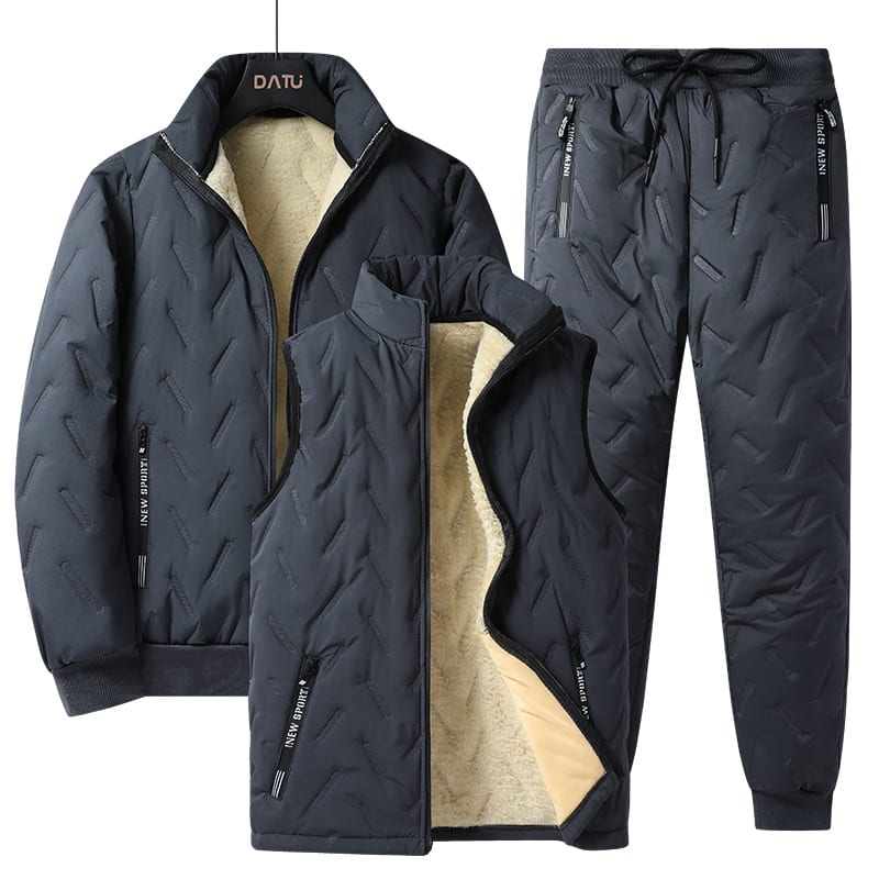 Autumn And Winter Men's Thermal Three-piece Suit view 4