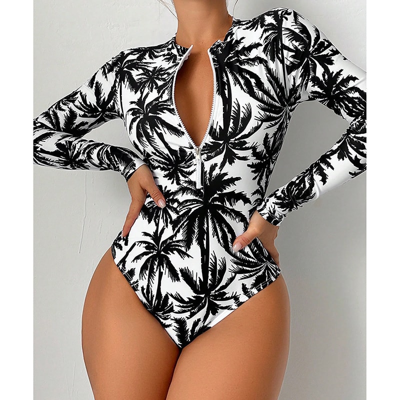 Print Diving Suit Beach Sexy Swimsuit Bikini Foreign Trade One Piece Swimsuit view 3
