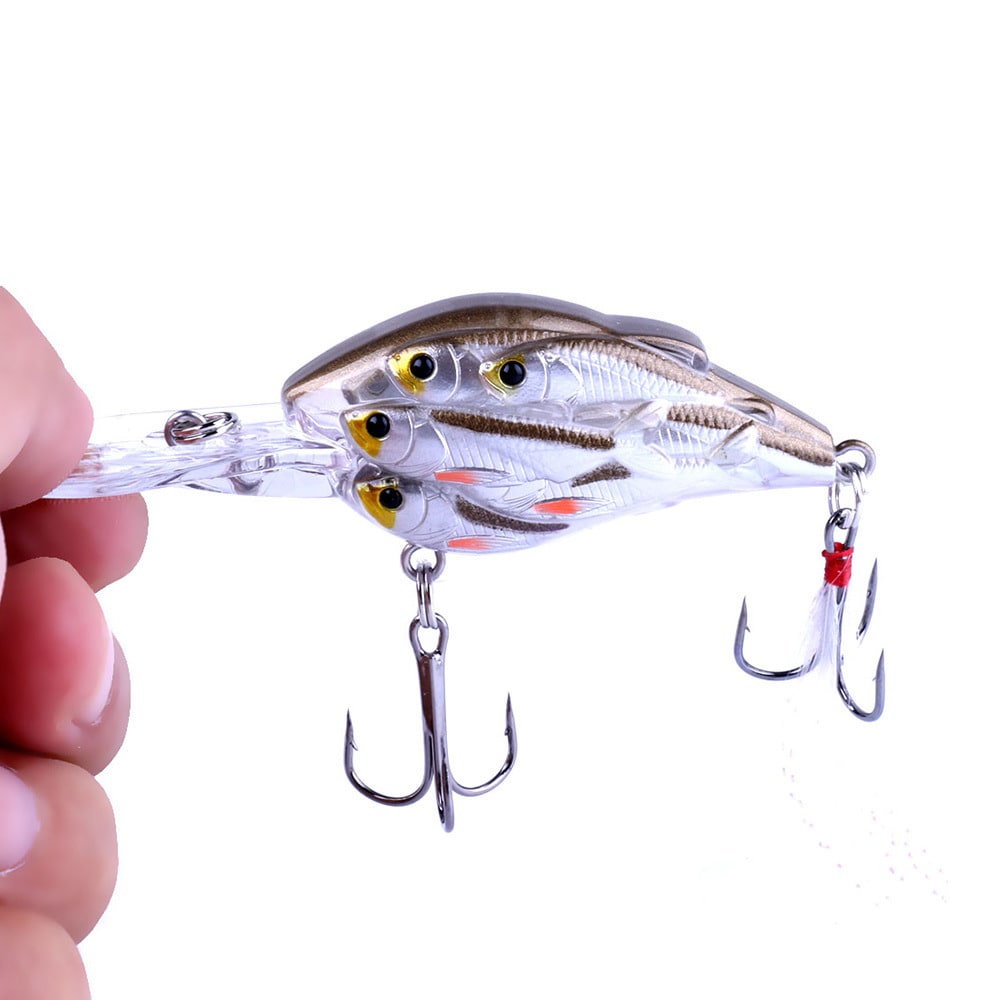 Fish Feather Hook Rock Lure Tossing Sea Fishing Floating Water Hard Bait view 29