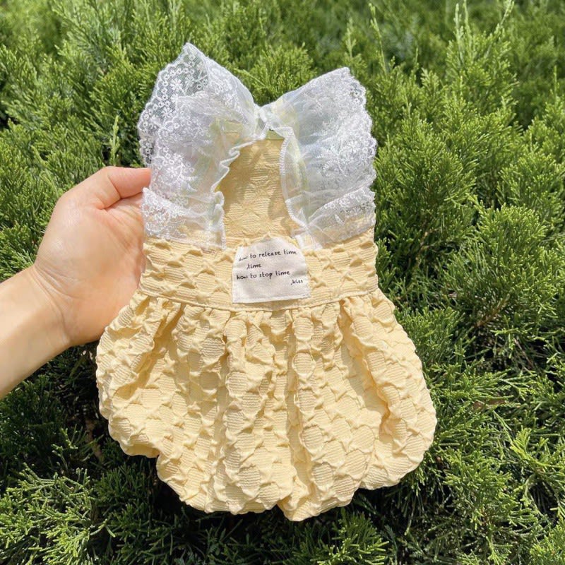 Pet Clothes Contrast Color Suspender Skirt view 4