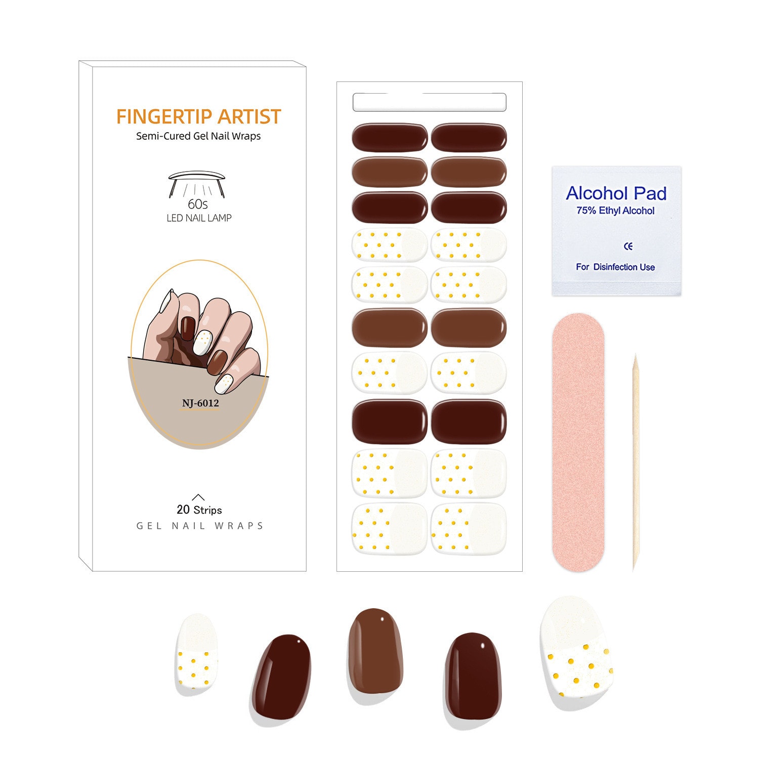 UV Semi-curing Gel Nail Stickers view 8
