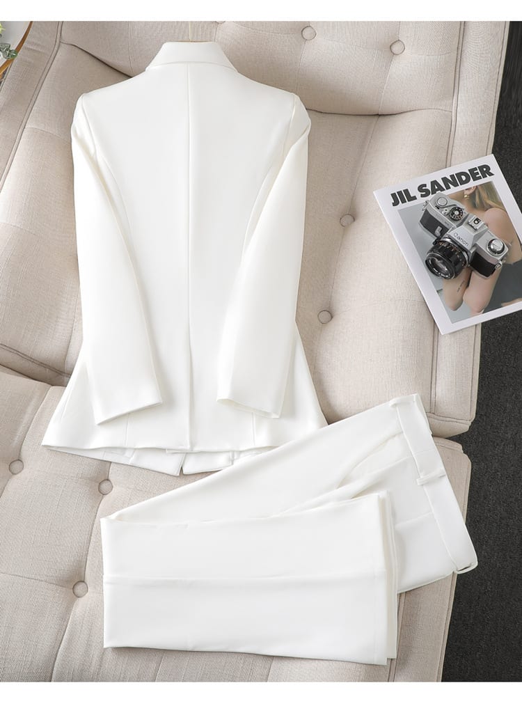 Women's Suit Jacket Bell-bottom Pants Business Suit view 22