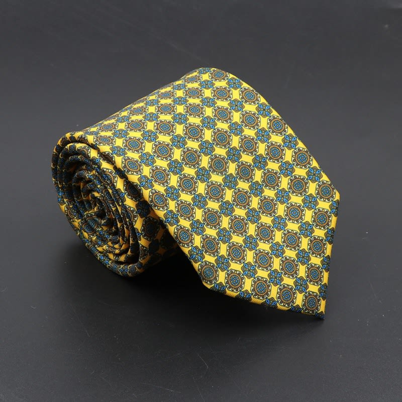 Super Soft Bohemian Silk Ties Men's Fashion 75mm Necktie view 8