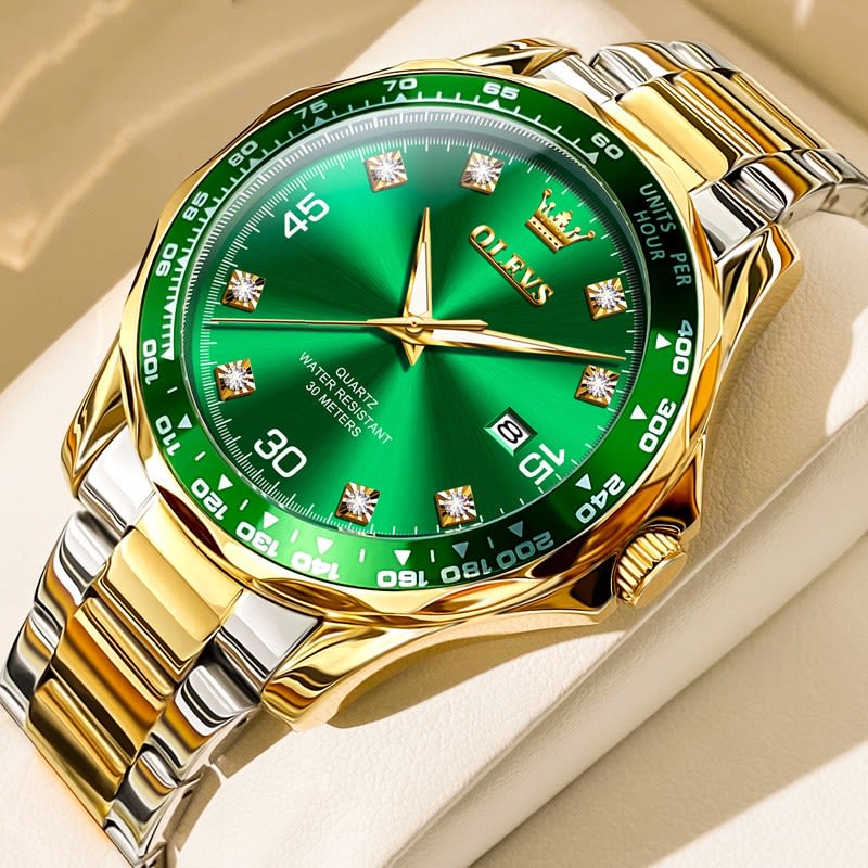 Green Submariner Quartz Watch Luminous Men's Watch view 7