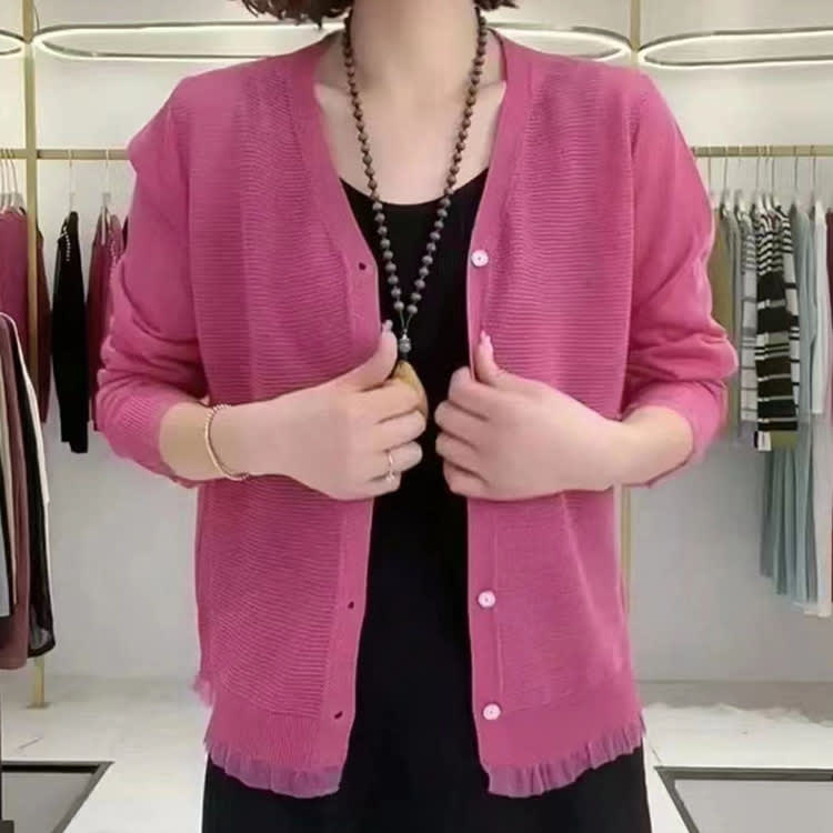 Solid Color Thin Ice Silk Air Conditioning Shirt Loose Casual view 6
