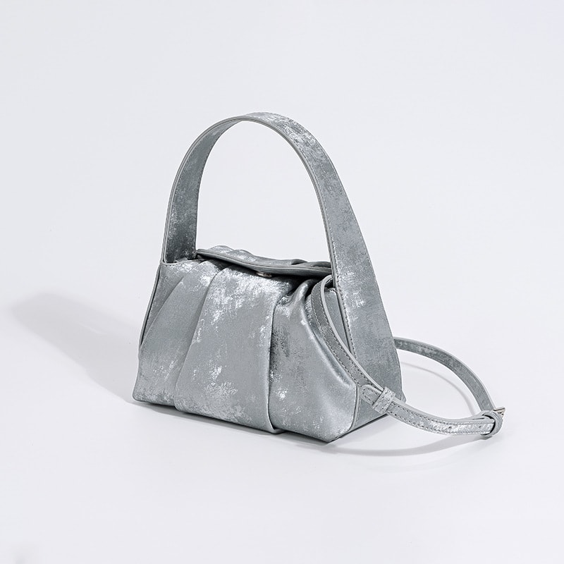 Women's Satin Cowhide Crossbody Retro Handbag view 4