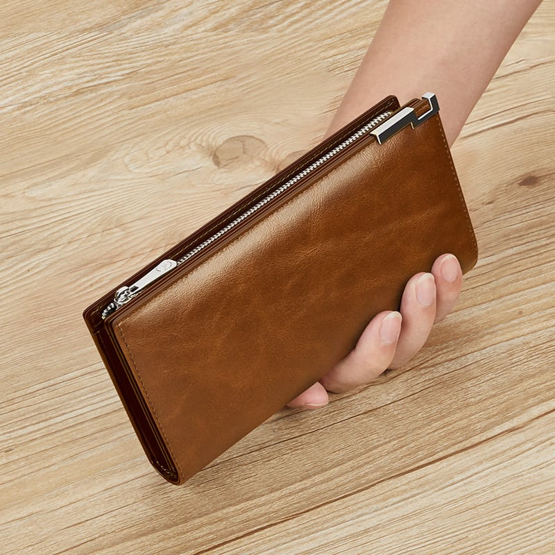 Cash Bag Cowhide Wallet Large Capacity view 2