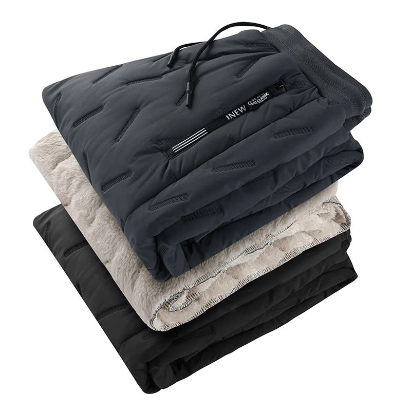 Men's Trousers Winter Velvet Thickening Loose Fleece Pants With Zip Pocket Large Size Windproof Warm Jogging Pants view 4