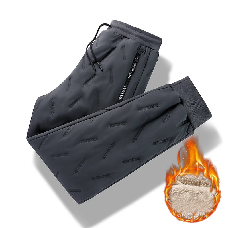 Men's Trousers Winter Velvet Thickening Loose Fleece Pants With Zip Pocket Large Size Windproof Warm Jogging Pants view 8